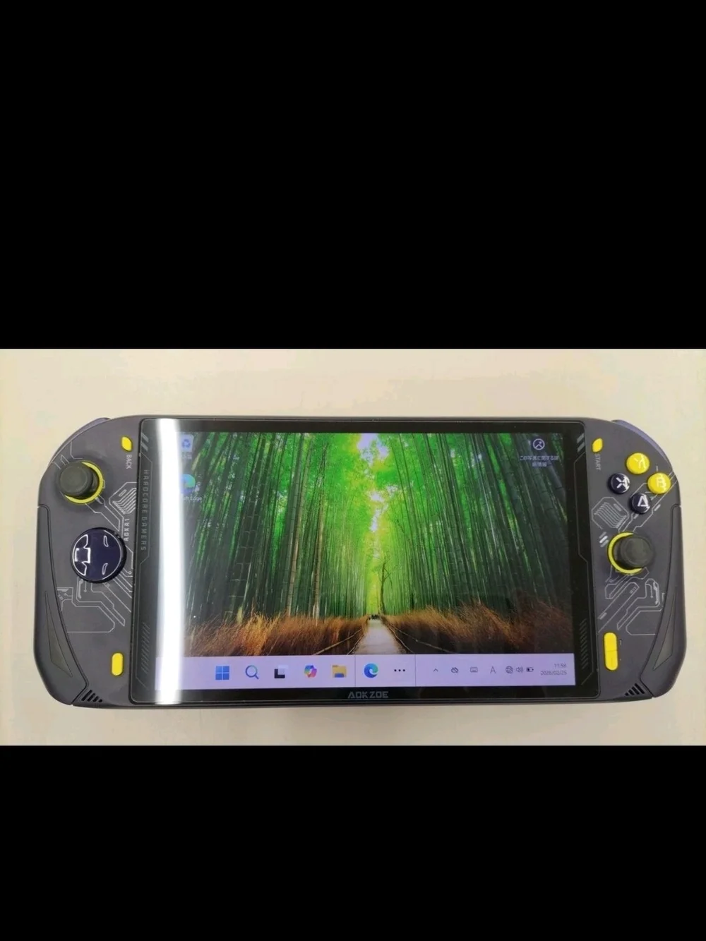 Handheld Gaming Laptop - Black with Green Accents